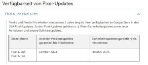 Pixel 6 (Pro): Google rozpowszechnia mniej aktualizacji Androida niż oczekiwano