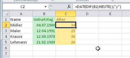 Jak Excel może obliczyć wiek od daty urodzenia?