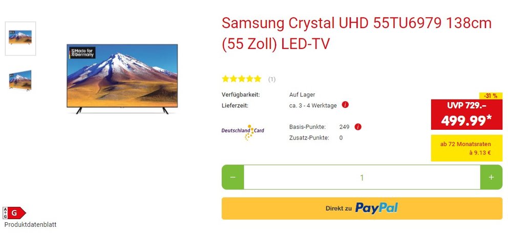 Netto sprzedaje 55-calowe telewizory Samsung w rozsądnej cenie – liczniki Lidla