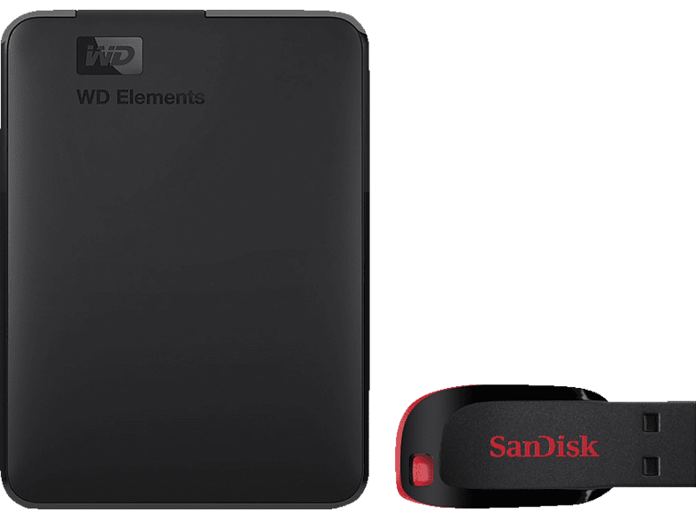 Dysk twardy WD Elements (1 TB) + pamięć USB (32 GB)