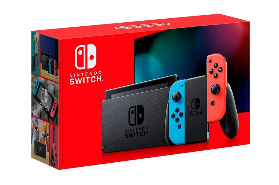 Nintendo Switch z Neon Blue i Neon Red Joy‑Con
