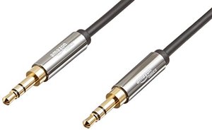 Kabel pomocniczy Amazon Basics, kabel audio stereo, wtyk jack 3,5 mm na wtyk jack 3,5 mm, 1