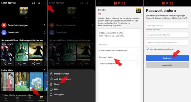 Zmień hasło aplikacji Netflix na telefon komórkowy w przeglądarce na komputerze