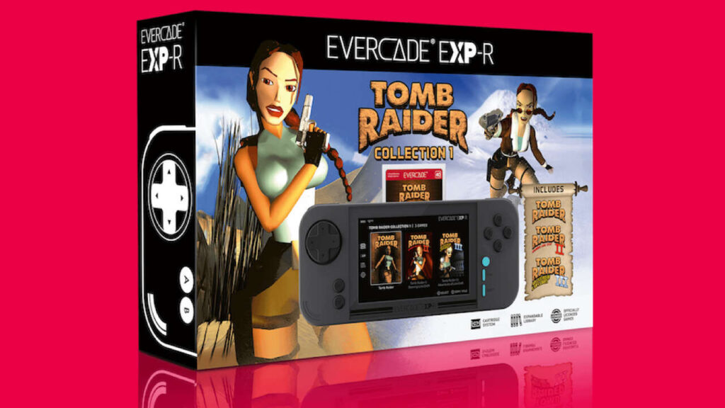 Zamów w przedsprzedaży nowe urządzenia do gier retro firmy Evercade w zestawie z wkładem Tomb Raider w sklepie Amazon