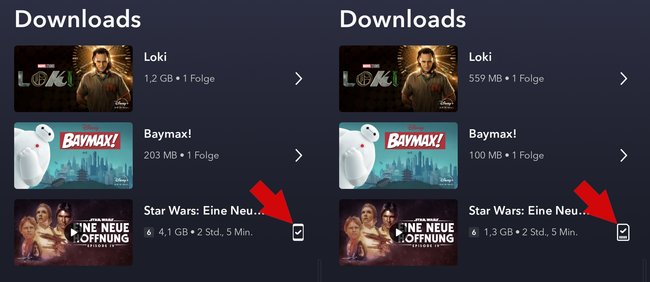 Disney+ Pobierz w trybie offline Usuń zawartość