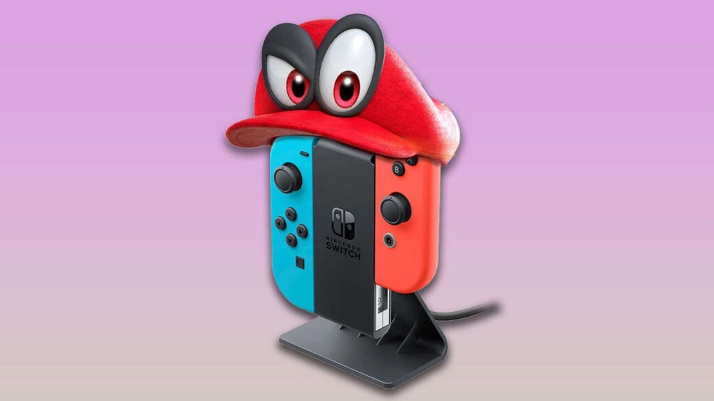 Pierwsza oficjalna podstawka ładująca Joy-Con do przełącznika Nintendo ma dziś swoją premierę (Cappy nie jest dołączona do zestawu)