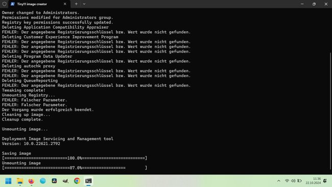 Tiny11: Skrypt w PowerShell