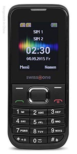 swisstone SC 230 - Dual SIM w telefonie komórkowym (bardzo duży, podświetlany kolorowy wyświetlacz) czarny