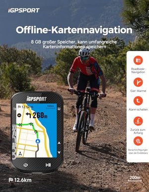 IGPSPORT BSC300 BIKE Computer Wireless, 2.4 „Ekran kolorowy Mapa offline Mapy Rowigan Rowiger Speedometr,